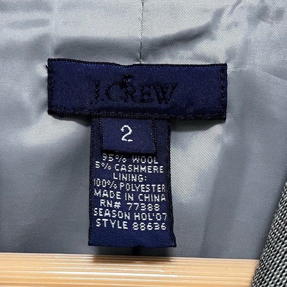 J. Crew Wool & Cashmere Blend Grey Blazer XS / 2 - Picture 3 of 13